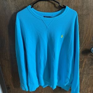 Blue polo sweater